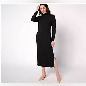 Women with Control Petite Finespun Jersey Tummy Control Midi Dress